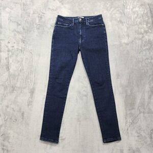 FRAME Jeans Womens 2 Blue Mid‎ Rise Le One Skinny Slim Stretch Dark Wash Denim